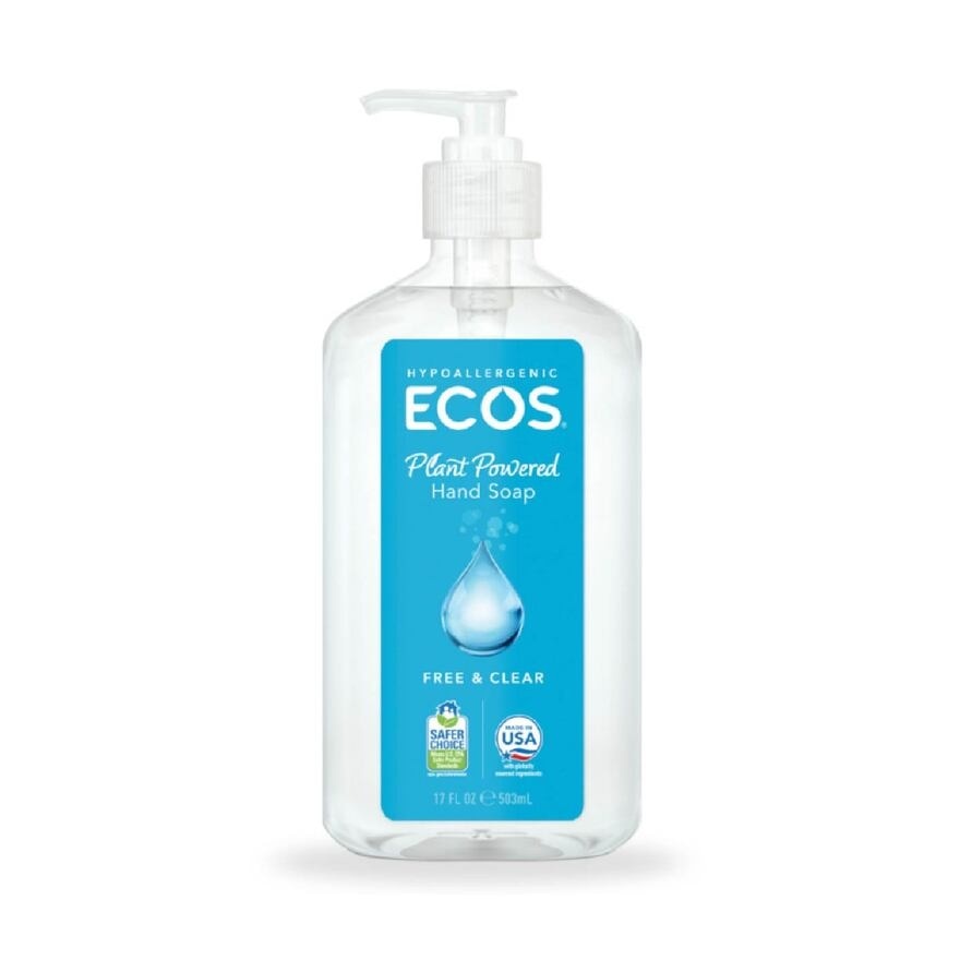 Hypoallergenic Plant Powered Hand Soap (Free & Clear) 503ml