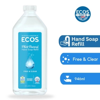 ECOS Hypoallergenic Plant Powered Hand Soap Refill (Free & Clear) 946ml