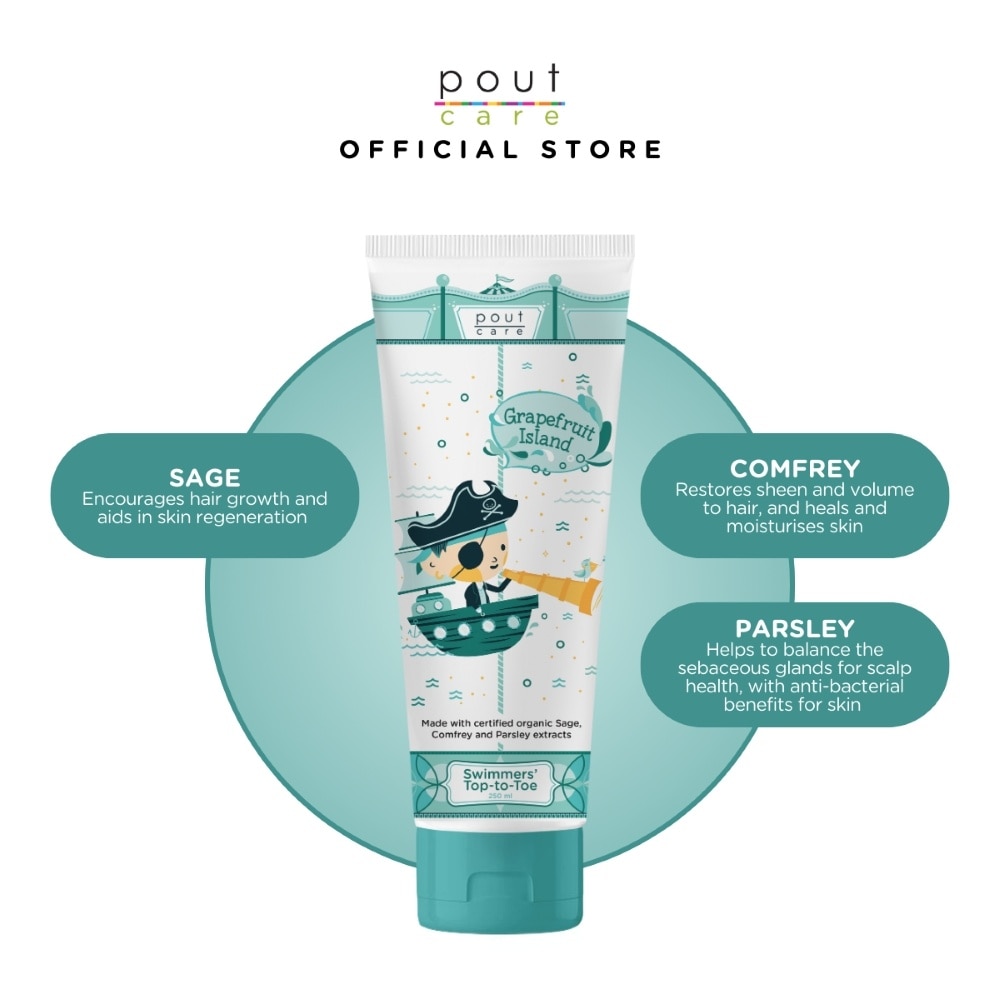 Grapefruit Island Swimmers' Top-to-Toe 2-In-1 Hair And Body Wash 250ml