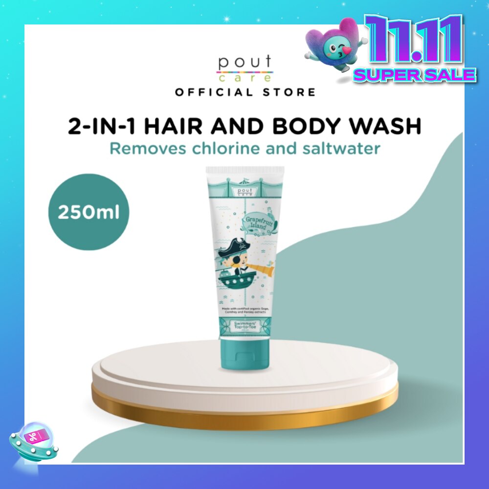Grapefruit Island Swimmers' Top-to-Toe 2-In-1 Hair And Body Wash 250ml