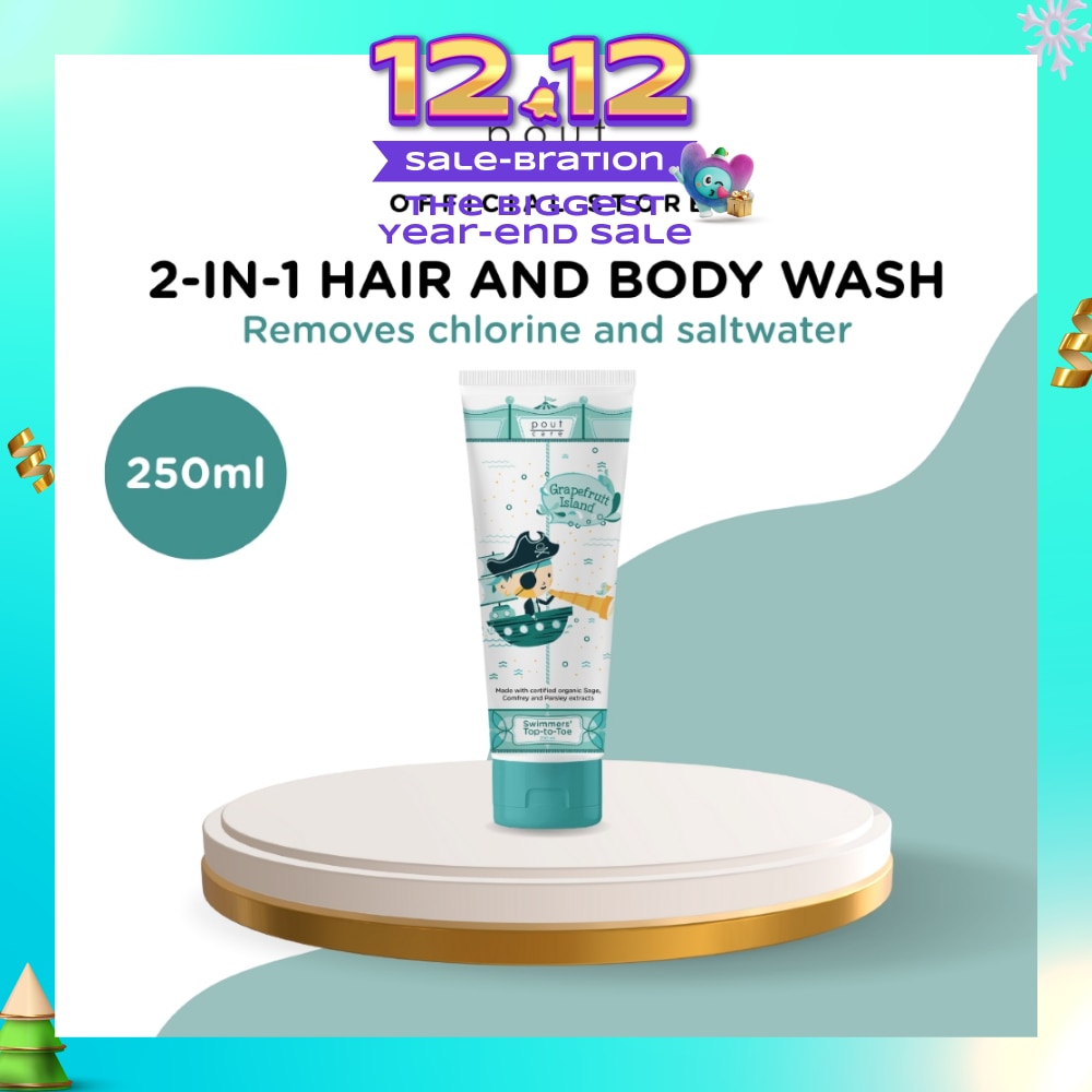 Grapefruit Island Swimmers' Top-to-Toe 2-In-1 Hair And Body Wash 250ml