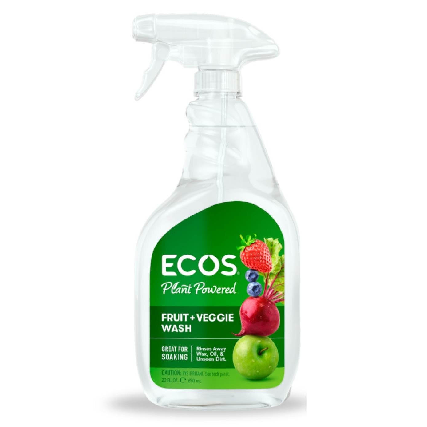 ECOS Plant Powered Fruit + Veggie Wash (Rinse Away Wax, Oil