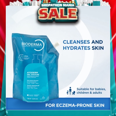 BIODERMA - Atoderm Gel Douche Eco Refill Pack (Ultra Gentle Soap Free Cleansing Shower Gel That Hydrates And Purifies Dry, Sensitive Skin) 1000ml