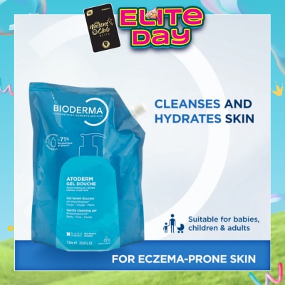 BIODERMA - Atoderm Gel Douche Eco Refill Pack (Ultra Gentle Soap Free Cleansing Shower Gel That Hydrates And Purifies Dry, Sensitive Skin) 1000ml