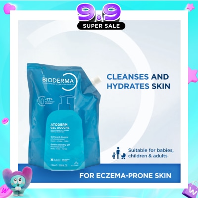 BIODERMA - Atoderm Gel Douche Eco Refill Pack (Ultra Gentle Soap Free Cleansing Shower Gel That Hydrates And Purifies Dry, Sensitive Skin) 1000ml image