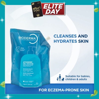BIODERMA Atoderm Gel Douche Eco Refill Pack (Ultra Gentle Soap Free Cleansing Shower Gel That Hydrates And Purifies Dry, Sensitive Skin) 1000ml image