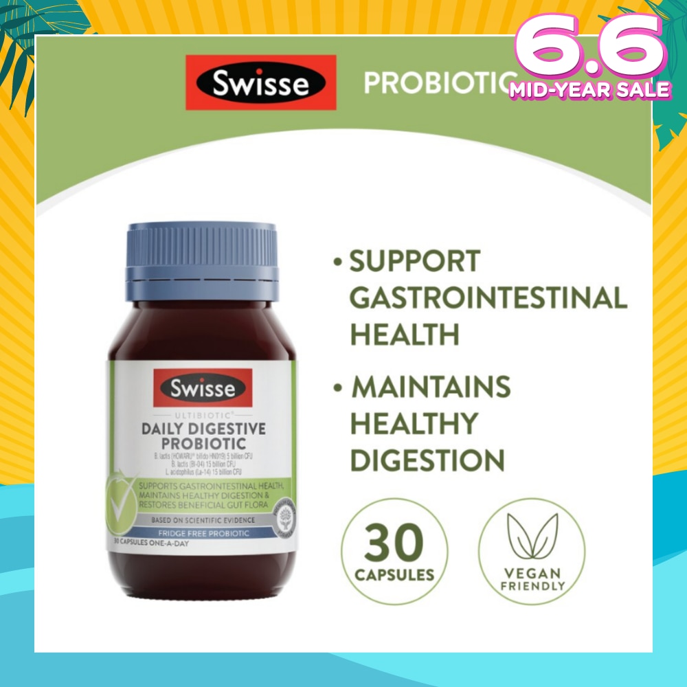 Ultibiotics Daily Digestive Probiotic Capsule 30s