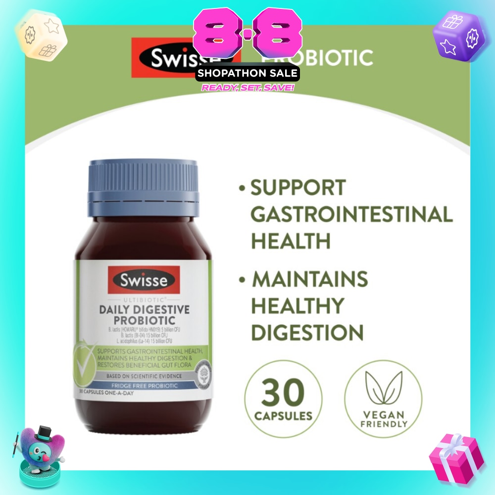 Ultibiotics Daily Digestive Probiotic Capsule 30s (Expiry: May`2027)