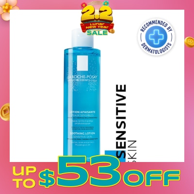 LA ROCHE-POSAY Physiological Soothing Lotion (0% Alcohol Face Toner to rebalance pH for Sensitive Skin) 200ml