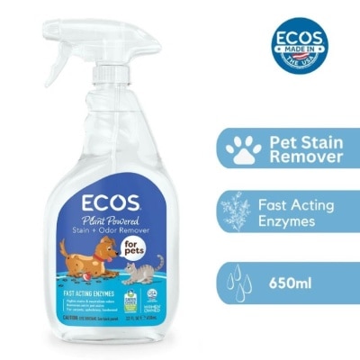 ECOS Plant-Powered Formula Pet Stain & Odor Remover (Fast Acting Enzymes) 650ml