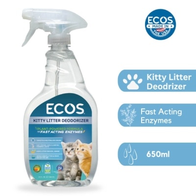 ECOS Plant-Powered Formula Kitty Litter Deodorizer (Fast Acting Enzymes) 650ml