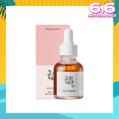BEAUTY OF JOSEON Revive Serum (Ginseng+Snail Mucin, Lightweight Serum For Anti Wrinkle And Anti Pigmentation) 30ml