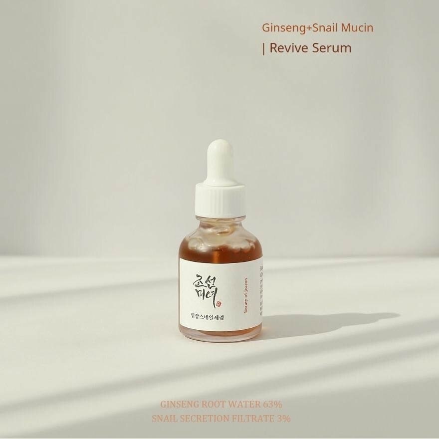 Revive Serum (Ginseng+Snail Mucin, Lightweight Serum For Anti Wrinkle And Anti Pigmentation) 30ml