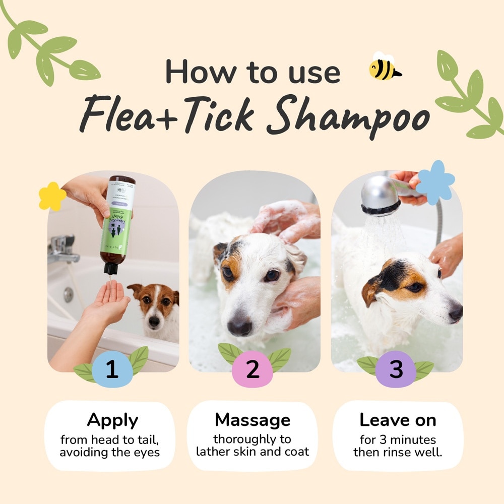 Flea Tick Dog Shampoo Lavender 354ml