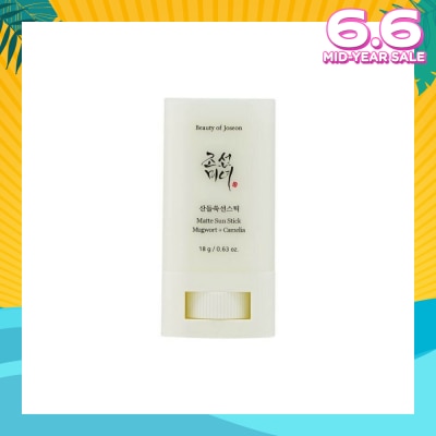 BEAUTY OF JOSEON Matte Sun Stick (Mugwort + Camelia Spf50+ Pa++++ Non-Greasy Matte Sun Stick For Uv Protection) 18g