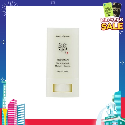 BEAUTY OF JOSEON Matte Sun Stick (Mugwort + Camelia Spf50+ Pa++++ Non-Greasy Matte Sun Stick For Uv Protection) 18g