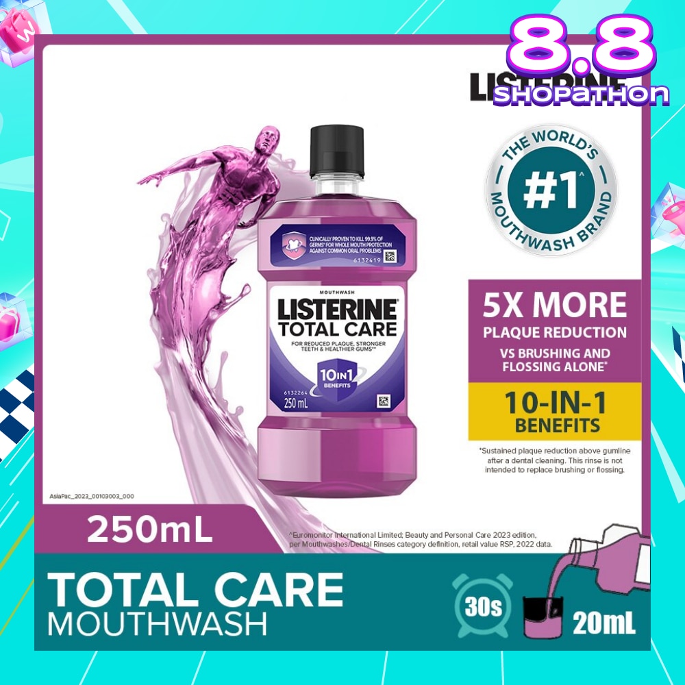 Listerine Total Care With 6-In-1 Benefits Mouthwash 250ml