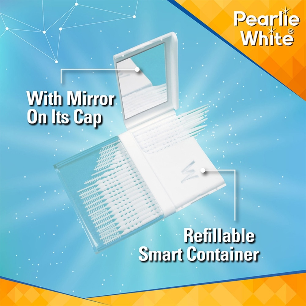 Oral Pick (Effectively Remove Food & Plaque Stuck in between Teeth) 22s in Slim Case with Mirror + 88s in Refill Case