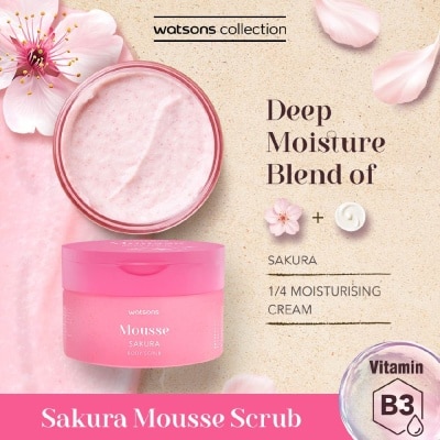 WATSONS - Mousse Sakura Body Scrub 280g