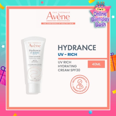 EAU THERMALE AVENE Hydrance Anti-Oxidant Hydrating Cream SPF30  (Suitable for Sensitive Dry to Very Dry Skin) 40ml