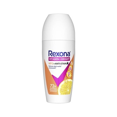 REXONA Vitamin And Bright Vit C And Anti Stain Anti Perspirant With Motion Activated Technology (Up To 72 Hours Protection Against Sweat And Odour) 45ml