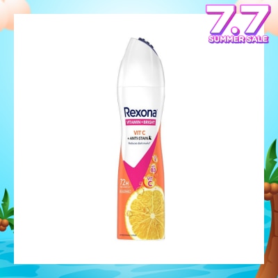 REXONA Vitamin And Bright Vit C And Anti Stain Anti Perspirant With Motion Activated Technology (Up To 72 Hours Protection Against Sweat And Odour) 135ml