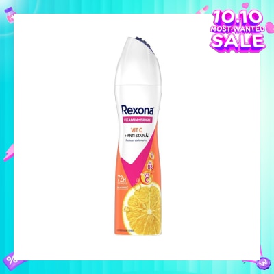 REXONA Vitamin And Bright Vit C And Anti Stain Anti Perspirant With Motion Activated Technology (Up To 72 Hours Protection Against Sweat And Odour) 135ml