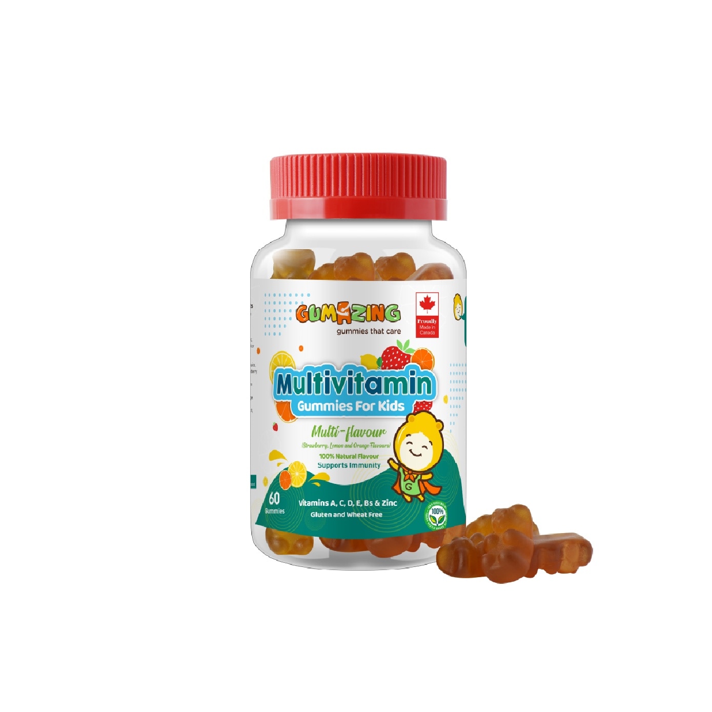Essential Vitamin Pack for Kids consists of Calcium + Vitamin D3 Gummies 60s & Multivitamin Gummies 60s