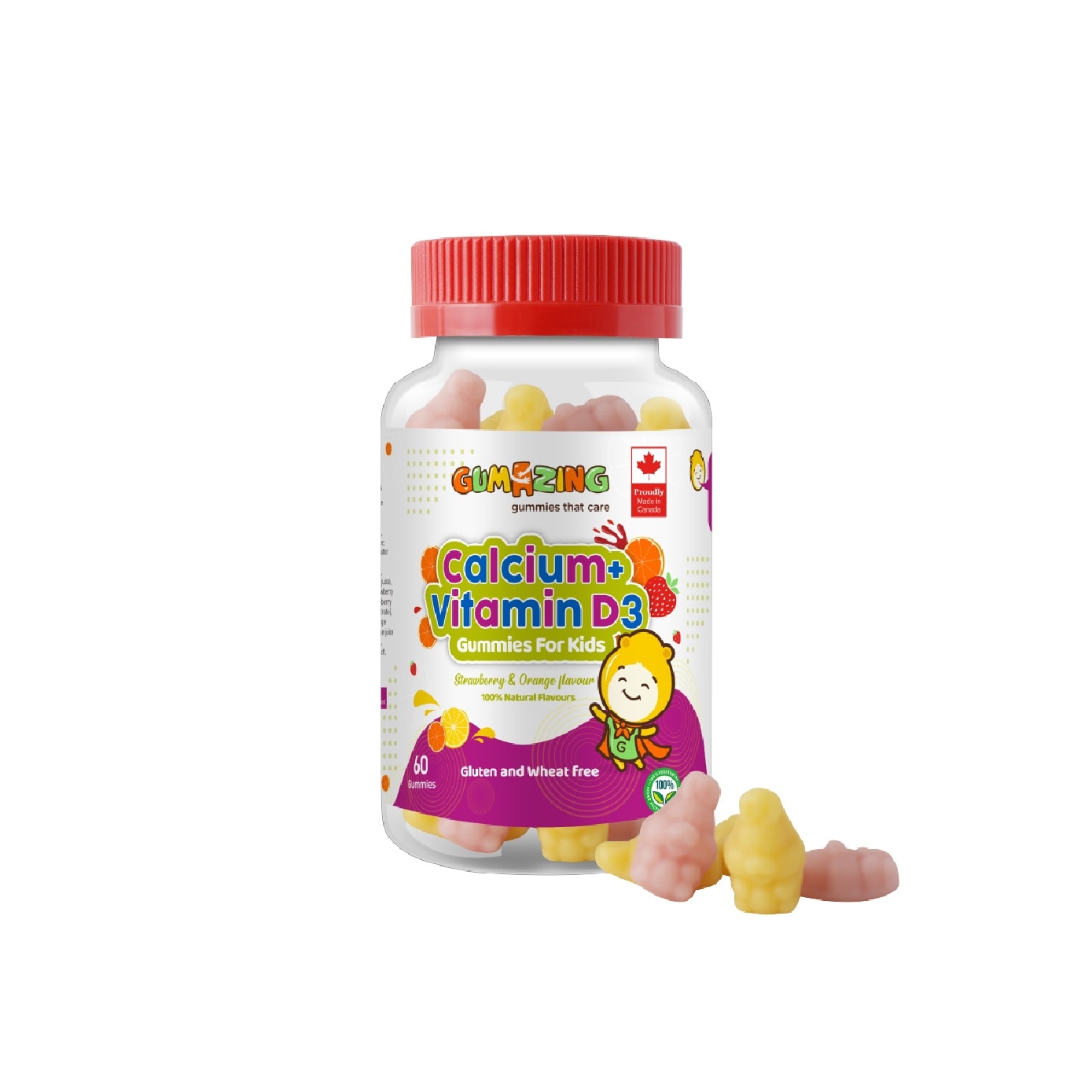 Essential Vitamin Pack for Kids consists of Calcium + Vitamin D3 Gummies 60s & Multivitamin Gummies 60s