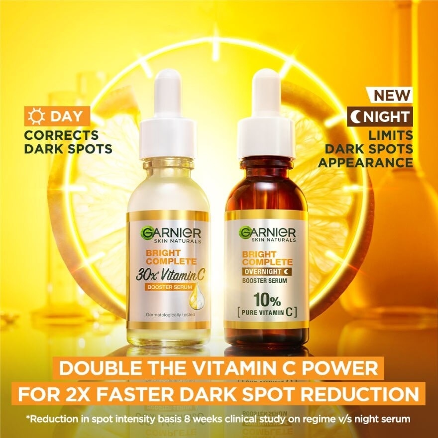 Bright Complete Overnight Serum (10% Pure Vitamin C  Reduce Skin Blemishes + Brighten Skin) 30ml