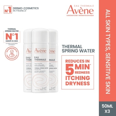 AVÈNE Thermal Spring Water (To Soothes & Reduces Irritations) 3 x 50ml image