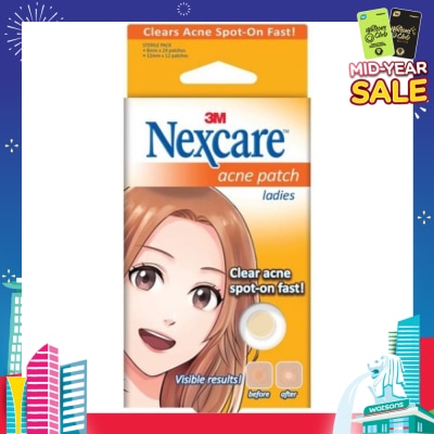 3M NEXCARE Acne Patch Ladies (Clear Acne Spot on Fast) 36s