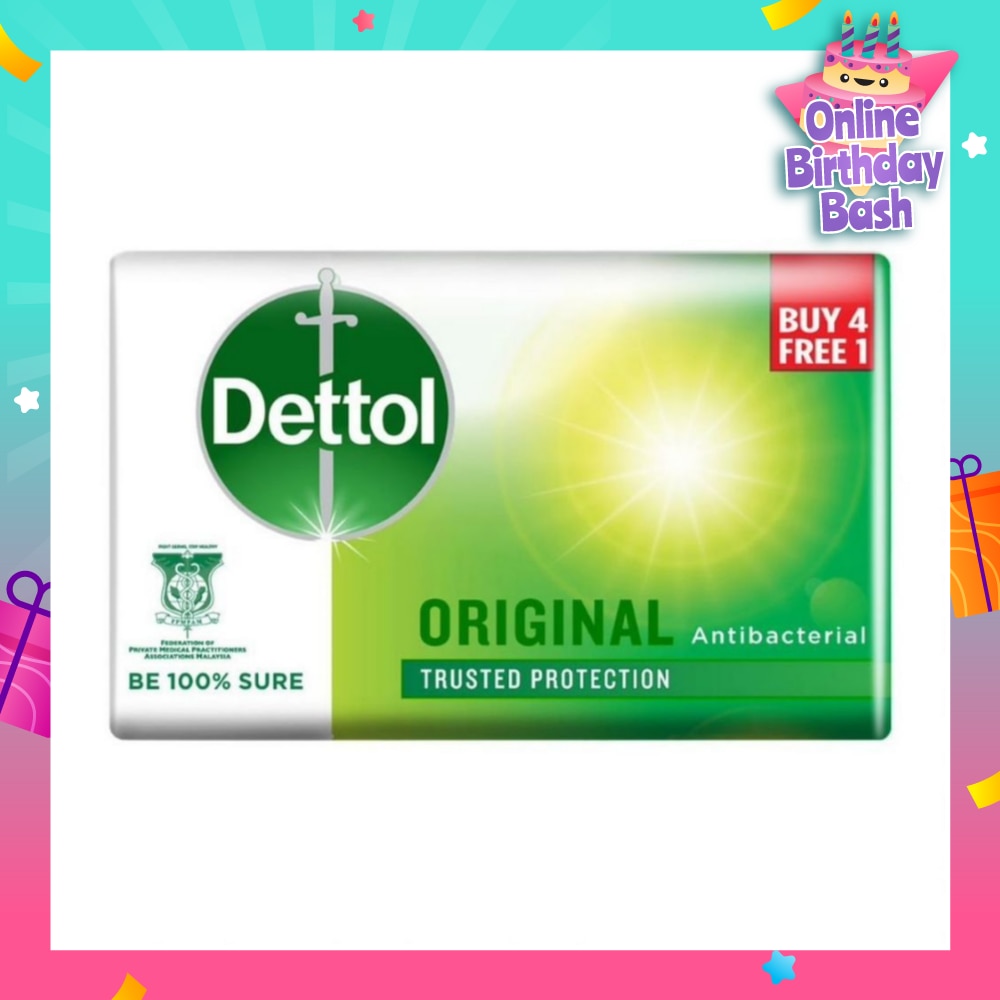 Anti-Bacterial Bar Soap Original Packset 100g x 5 (Buy 4 Free 1)