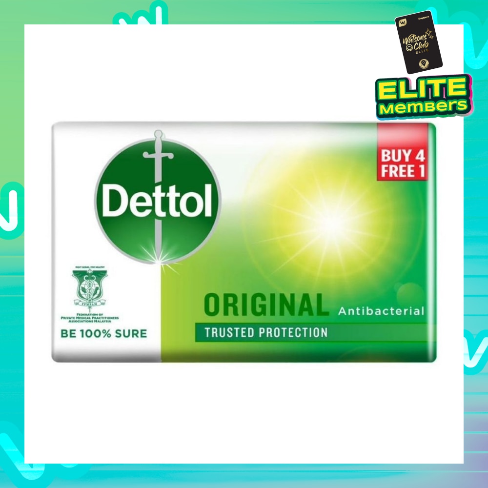 Anti-Bacterial Bar Soap Original Packset 100g x 5 (Buy 4 Free 1)