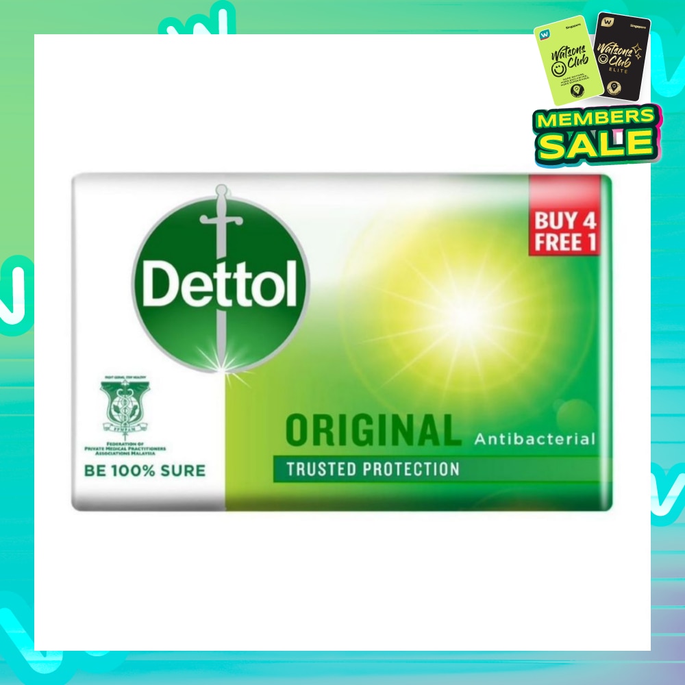 Anti-Bacterial Bar Soap Original Packset 100g x 5 (Buy 4 Free 1)