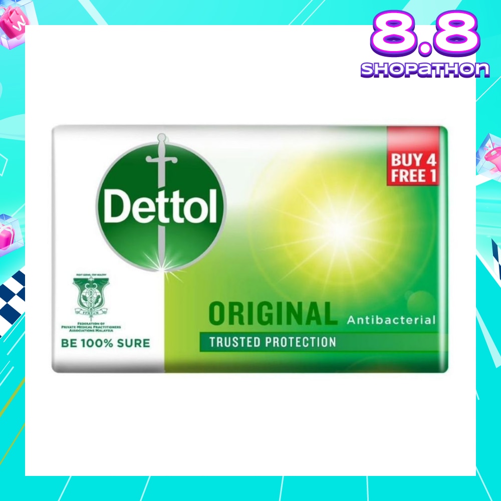Anti-Bacterial Bar Soap Original Packset 100g x 5 (Buy 4 Free 1)