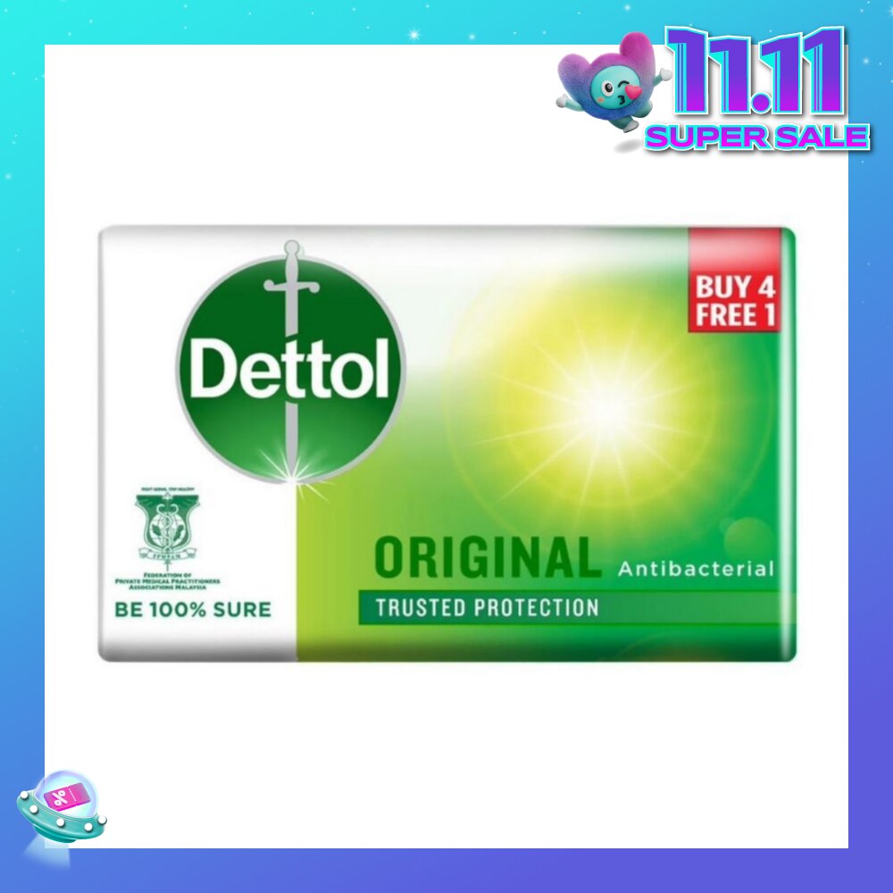 Anti-Bacterial Bar Soap Original Packset 100g x 5 (Buy 4 Free 1)