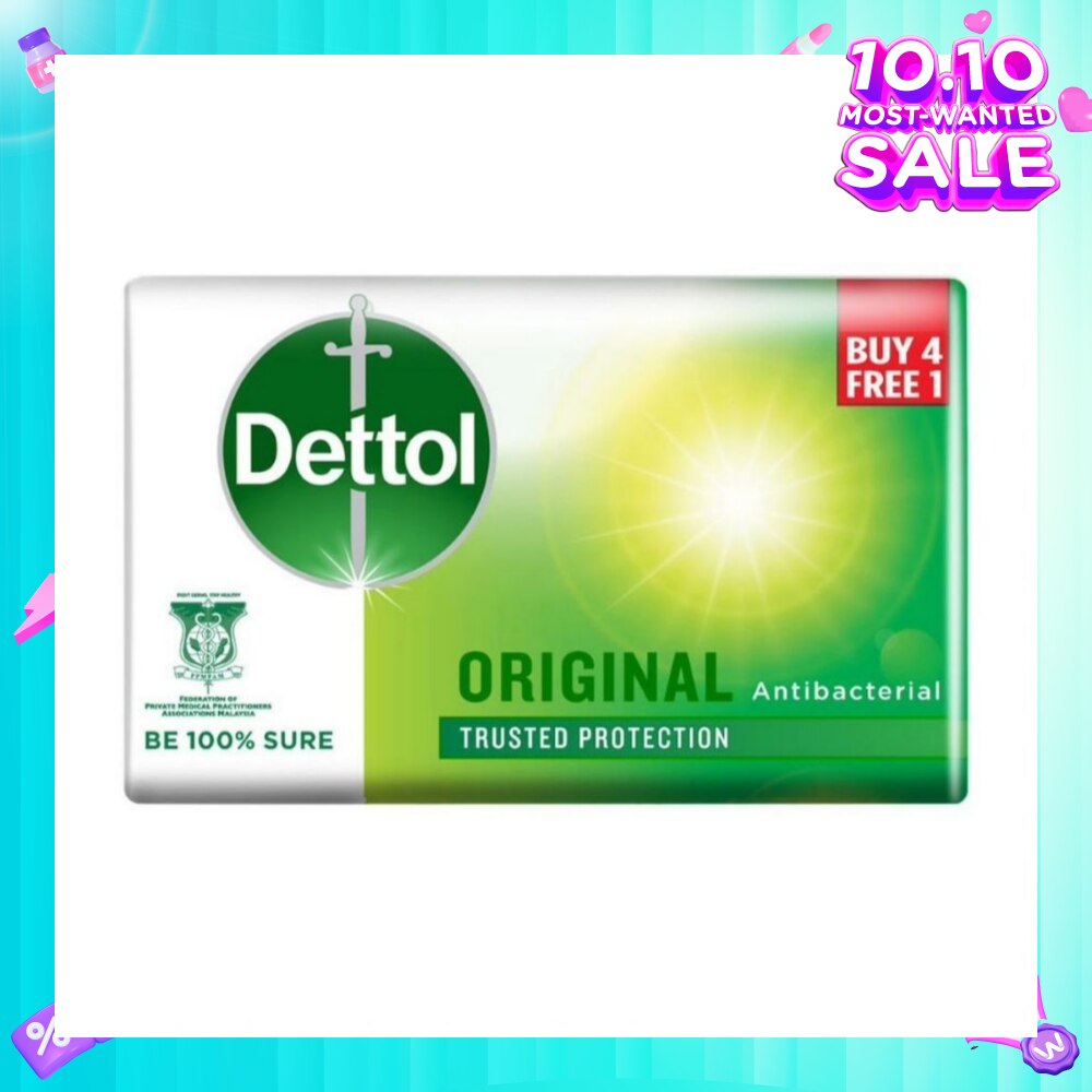 Anti-Bacterial Bar Soap Original Packset 100g x 5 (Buy 4 Free 1)