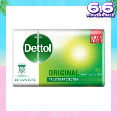 DETTOL Anti-Bacterial Bar Soap Original Packset 100g x 5 (Buy 4 Free 1)