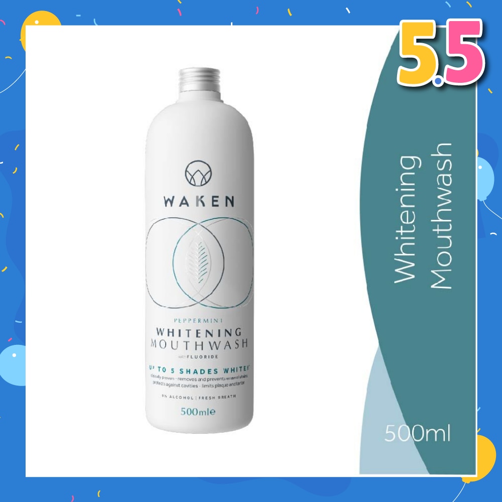 Whitening Peppermint Mouthwash (Clinically Tested Results Proven To Whiten Your Teeth By Up To 5 Shades After Two Weeks Use Twice A Day) 500ml