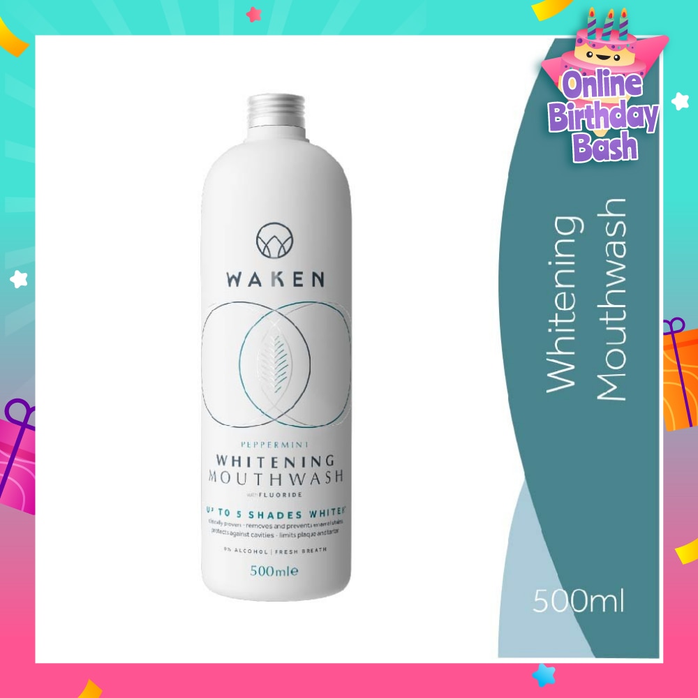 Whitening Peppermint Mouthwash (Clinically Tested Results Proven To Whiten Your Teeth By Up To 5 Shades After Two Weeks Use Twice A Day) 500ml