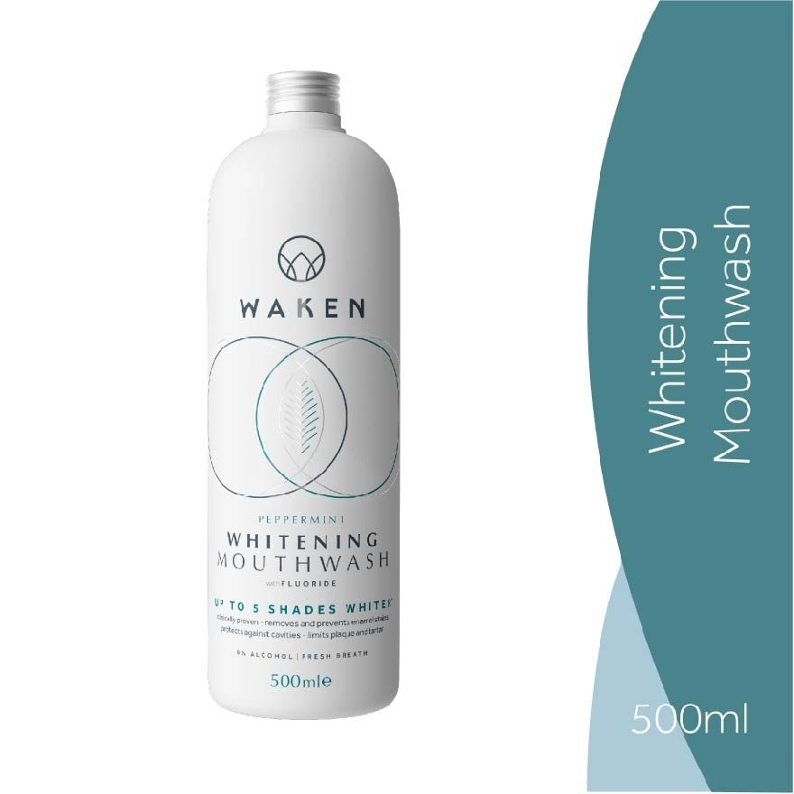 Whitening Peppermint Mouthwash (Clinically Tested Results Proven To Whiten Your Teeth By Up To 5 Shades After Two Weeks Use Twice A Day) 500ml