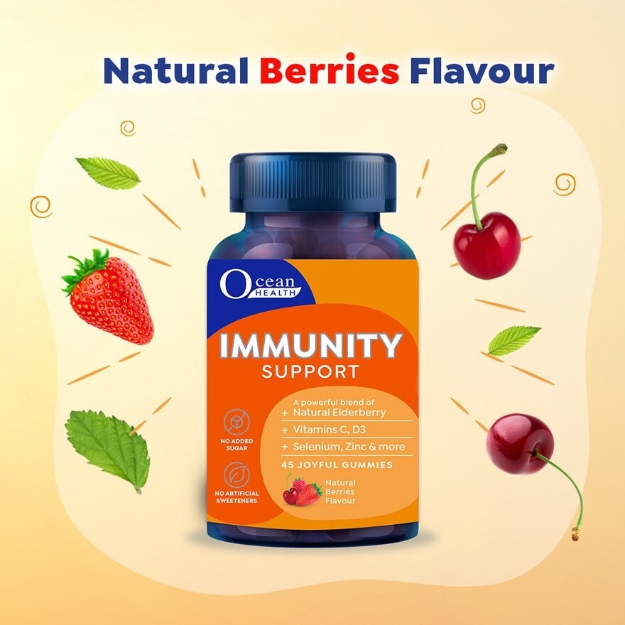 Immunity Support Gummies, Natural Berries Flavour (Help Support Immune Health) 45