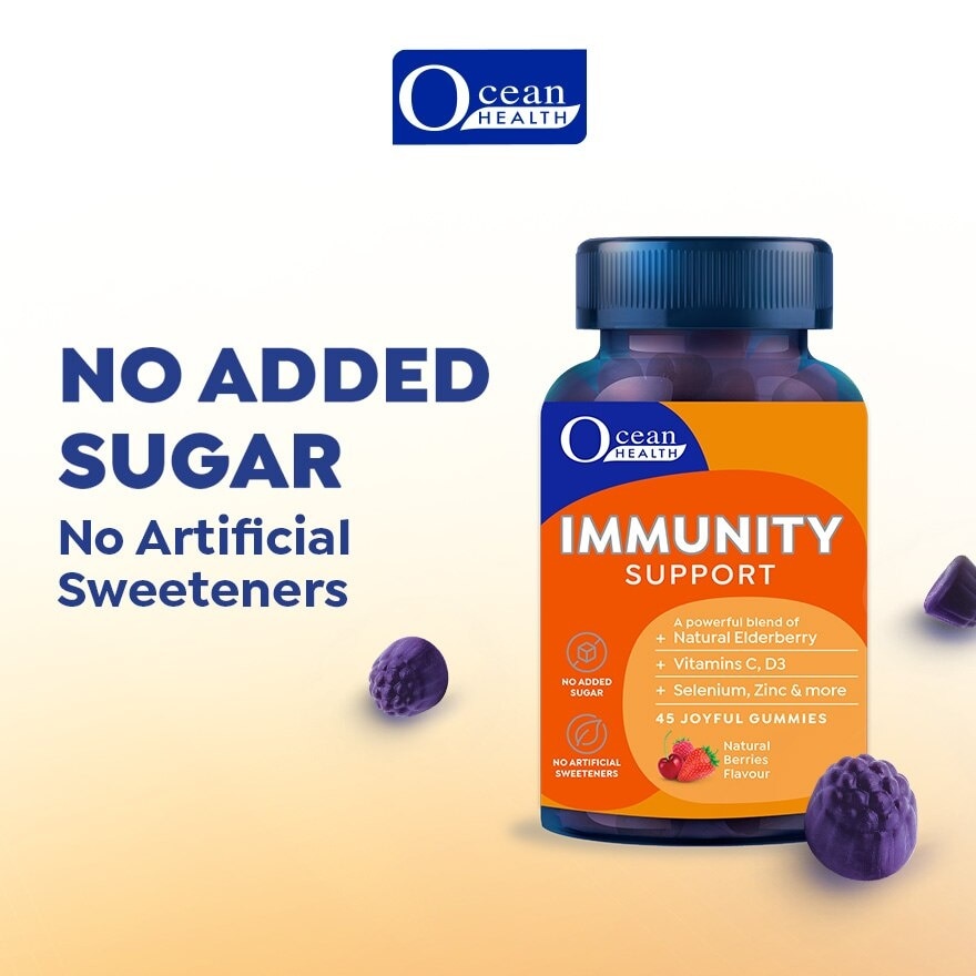 Immunity Support Gummies, Natural Berries Flavour (Help Support Immune Health) 45