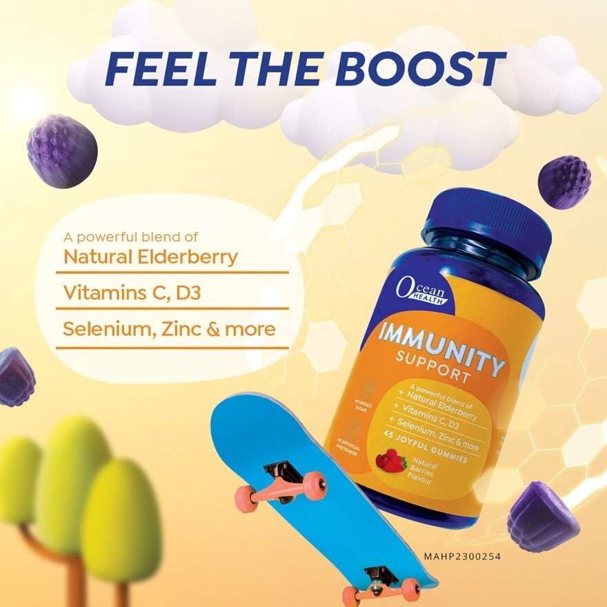 Immunity Support Gummies, Natural Berries Flavour (Help Support Immune Health) 45