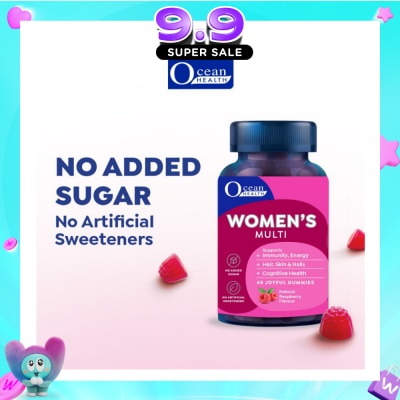 OCEAN HEALTH - Women's Multi Gummies Natural Raspberry Flavour 45s (Expiry: May`2027) image