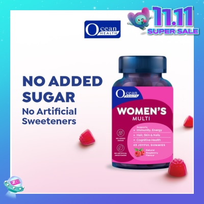 OCEAN HEALTH Women's Multi Gummies Natural Raspberry Flavour 45s