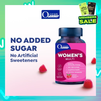 OCEAN HEALTH Women's Multi Gummies Natural Raspberry Flavour 45s