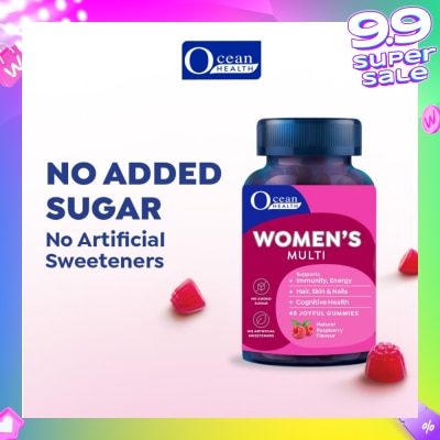 OCEAN HEALTH Women's Multi Gummies Natural Raspberry Flavour 45s