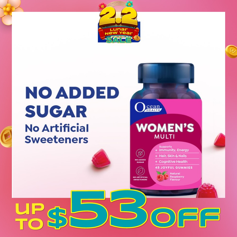 Women's Multi Gummies Natural Raspberry Flavour 45s